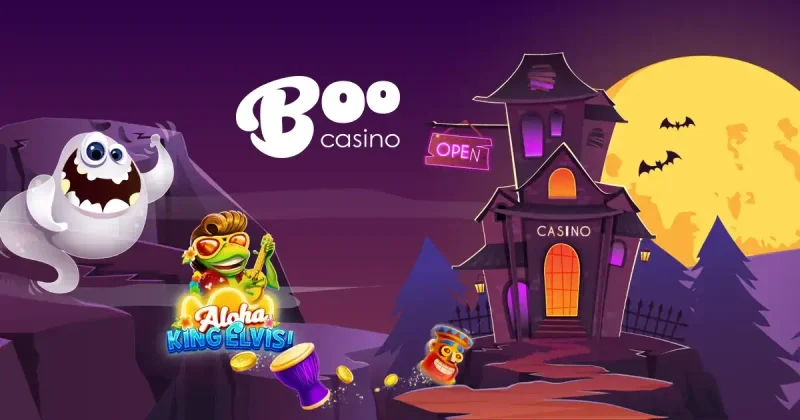 Boo Casino bonus interface showcasing welcome package and promotions